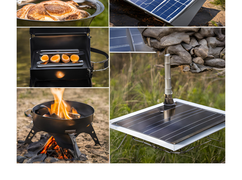 Solar-Powered Portable Stoves outside