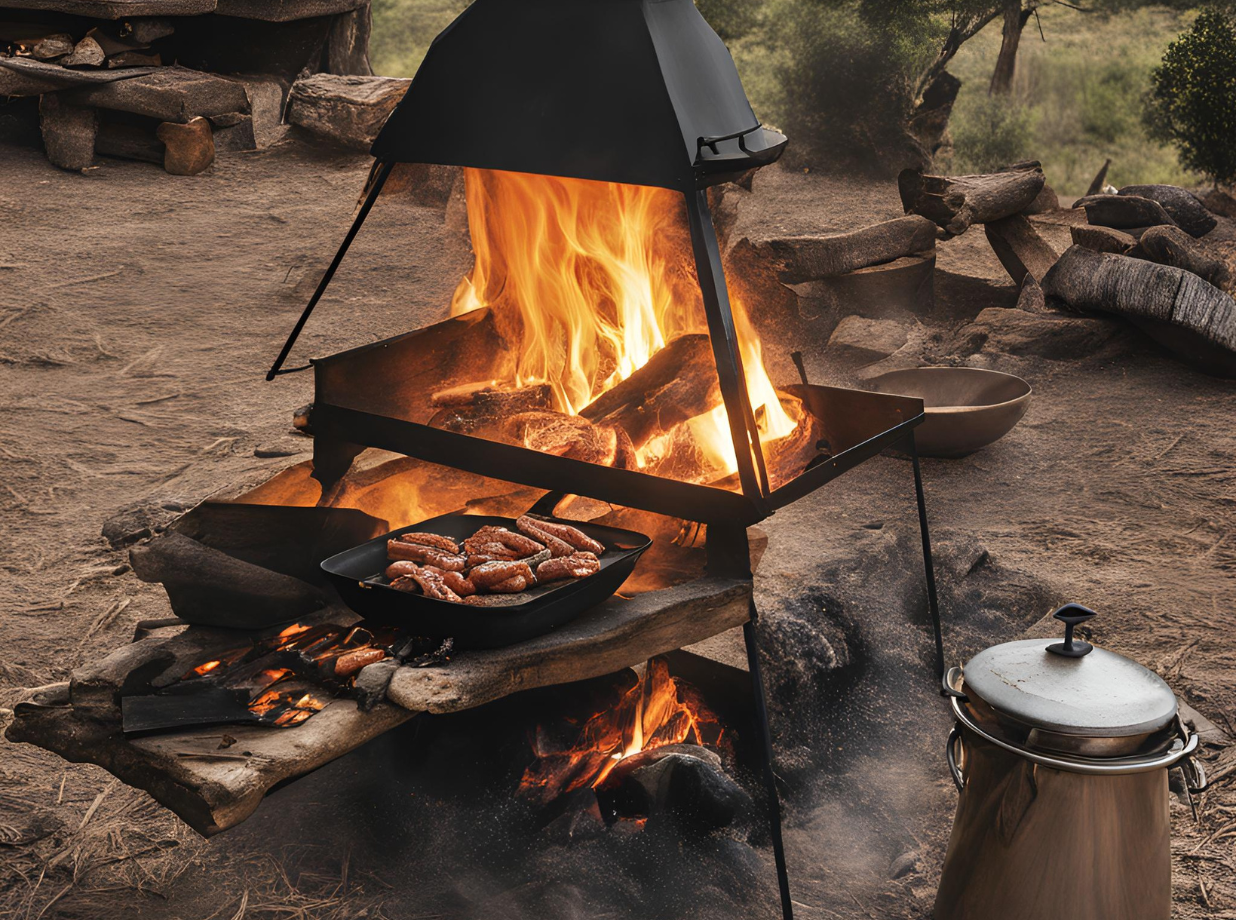 woodfire cooking outdoors