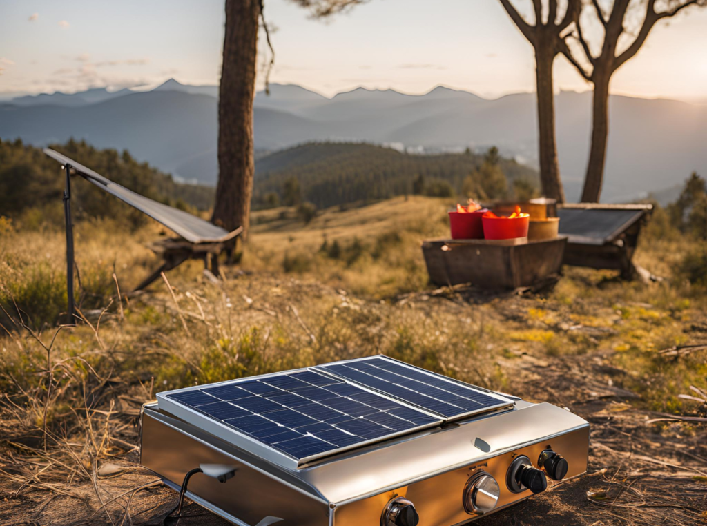 solar-powered stove outdoors