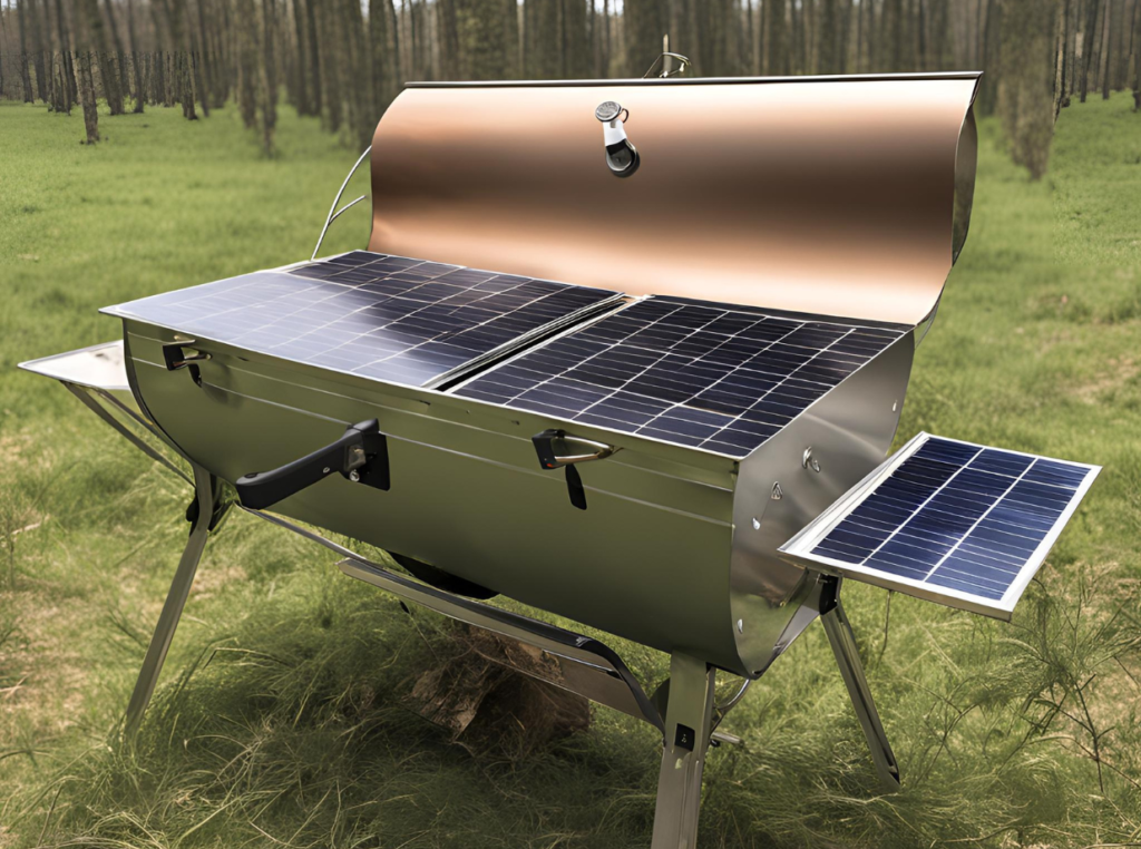 Solar-Powered Portable Stove outdoors