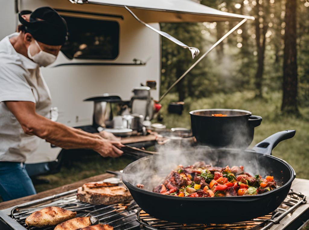 The Great Propane vs Electric RV Cooking Showdown outdoor cooking near a RV