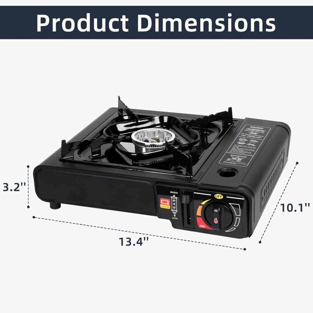 SHINESTAR Dual Fuel Stove with Butane Propane Compatibility, Portable Camping Stove for Outdoor Cooking, Propane Adapter Hose and Carrying Case Included, 7800 BTUs Output