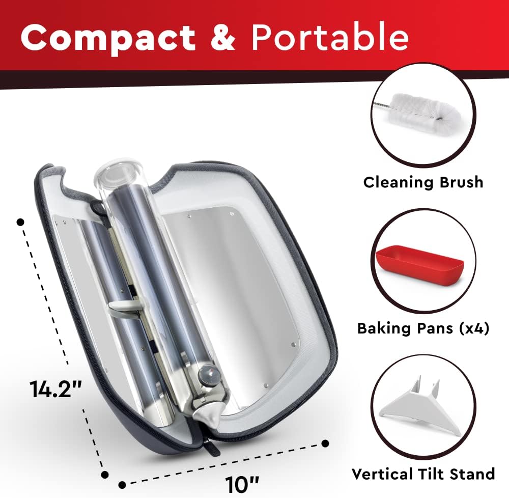 GOSUN Go Portable Camping Stove for 0.9 L Food | Effortless Outdoor Cooking with Fusion Solar Oven | Patented Solar Cooking Technology | Solar Oven Ideal for Hiking Camping | Silver GOSUN Go Portable Camping Stove for 0.9 L Food | Effortless Outdoor Cooking with Fusion Solar Oven | Patented Solar Cooking Technology | Solar Oven Ideal for Hiking Camping | Silver
