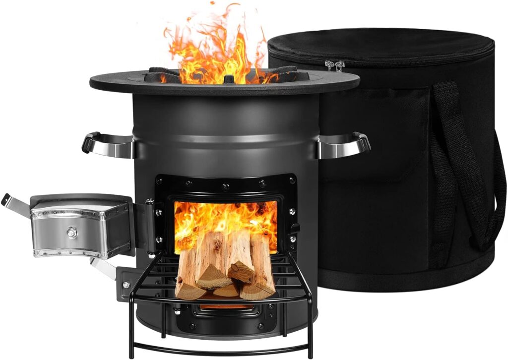 Rocket Stoves burning