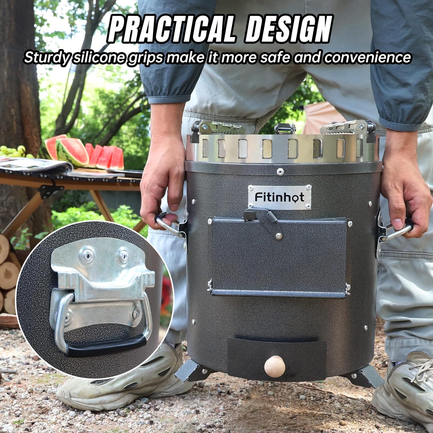 Fitinhot Rocket Stove Portable Camping Stove Wood Burning Stove for Emergency, Survival, RV, Outside Cooking Campfire Fitinhot Rocket Stove Portable Camping Stove Wood Burning Stove for Emergency, Survival, RV, Outside Cooking Campfire