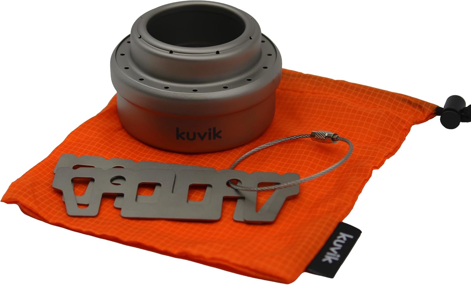 Kuviks Titanium Alcohol Stove - Ultralight and Compact Stove for Backpacking, Camping, and Survival Kuviks Titanium Alcohol Stove - Ultralight and Compact Stove for Backpacking, Camping, and Survival