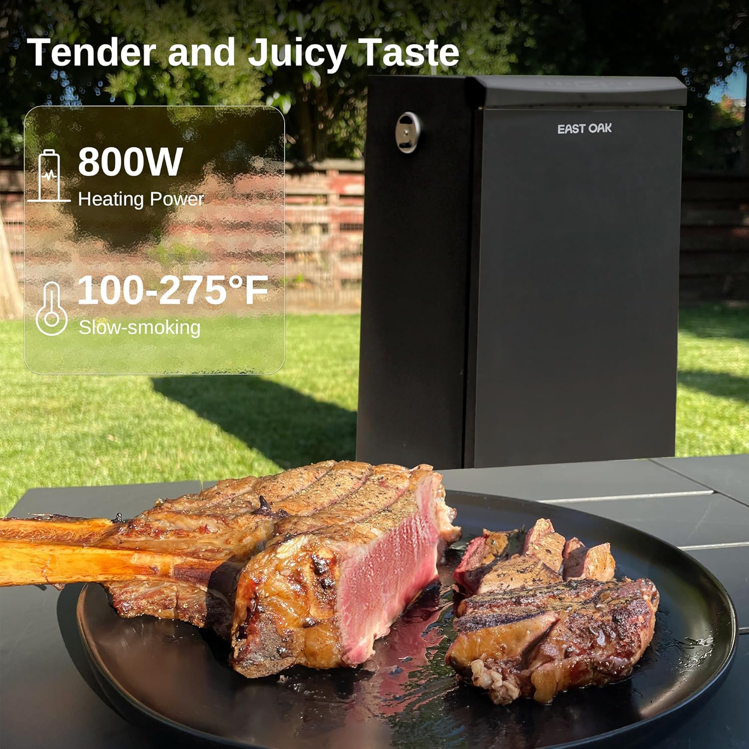 EAST OAK 30 Digital Electric Smoker, Outdoor Smoker with Glass Door and Meat Thermometer, 725 Sq Inches of Cooking with Remote, 4 Detachable Racks Smoker Grill for Party, Home BBQ, Night Blue EAST OAK 30 Digital Electric Smoker, Outdoor Smoker with Glass Door and Meat Thermometer, 725 Sq Inches of Cooking with Remote, 4 Detachable Racks Smoker Grill for Party, Home BBQ, Night Blue